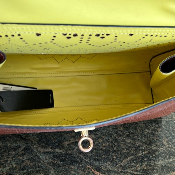 BCBG MaxAzaria  perforated cross body top handle leather bag - Picture 13 of 17